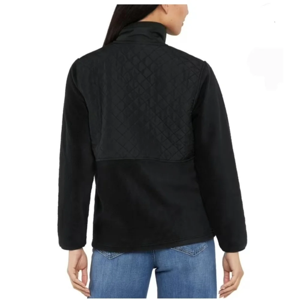Eddie Bauer Women's Black and Purple Teddy Jacket - Picture 2 of 5